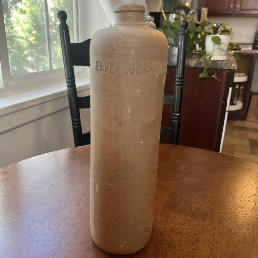 Vintage Evan Lucas Amsterdam 1 Liter Clay Bottle